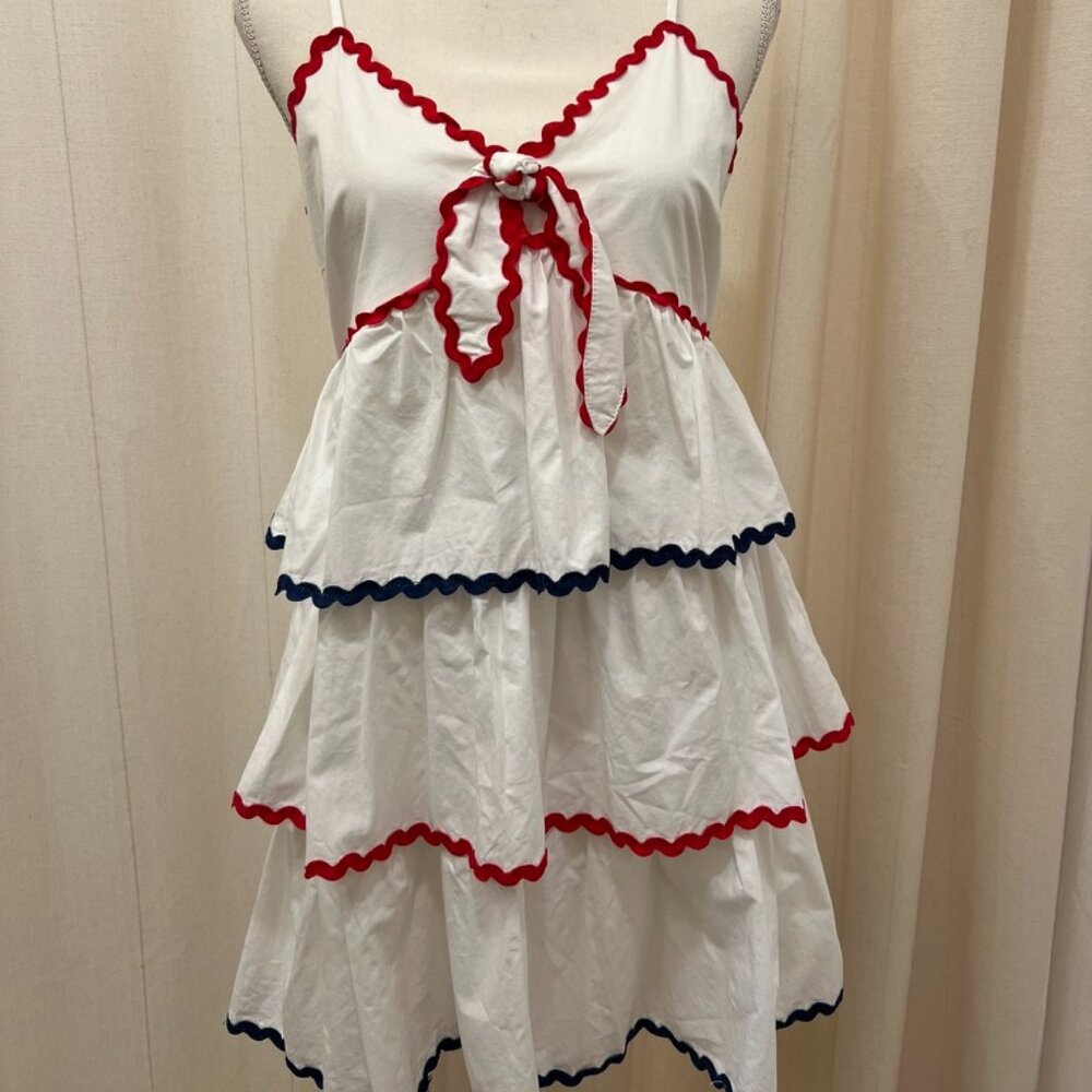 Peach Love California - Cotton Poplin Trim Dress